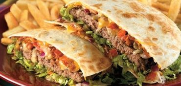 gluten free burger quesadilla