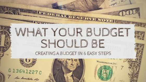 What your budget should be. Creating a budget in SIX easy steps